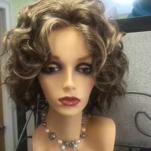 Beautiful multicolored synthetic wig